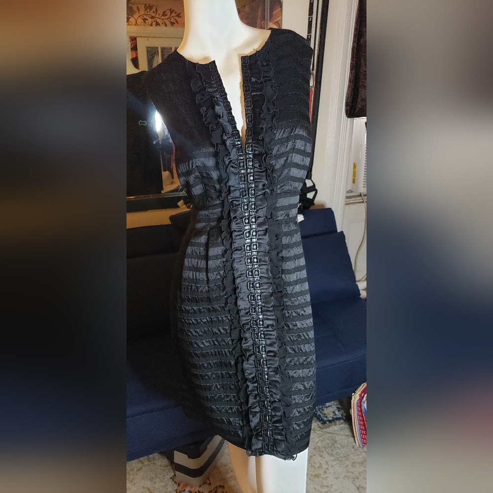 Nanette Lepore Black Dress NWOT SIZE 8 With Ruffles
